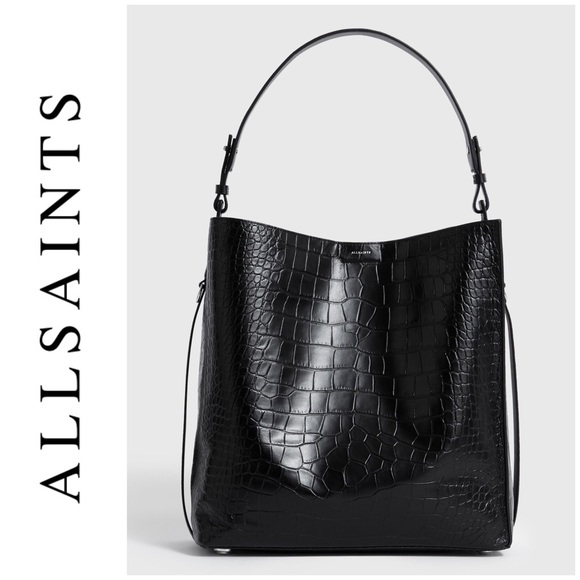 All Saints Handbags - AllSaints Black Polly N/S Tote